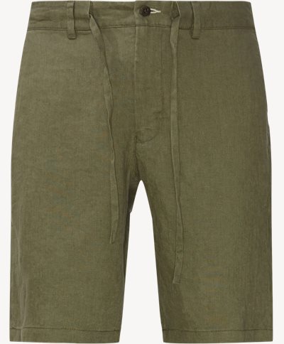 Avslappnade linne DS-shorts Relaxed fit | Avslappnade linne DS-shorts | Grön